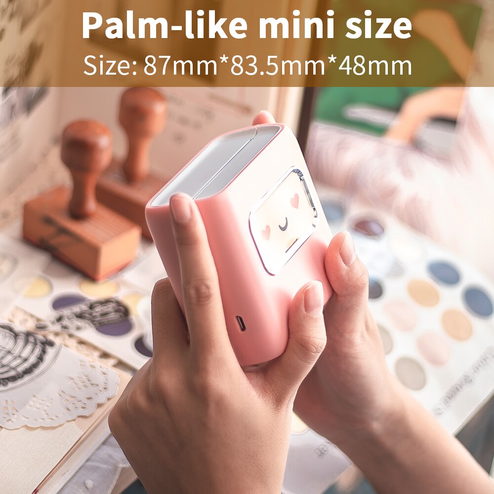 Phomemo M02E Pocket Thermal Picture Mini Printer Clear Printing Label Sticker Maker Wireless Photo Printing for Christmas