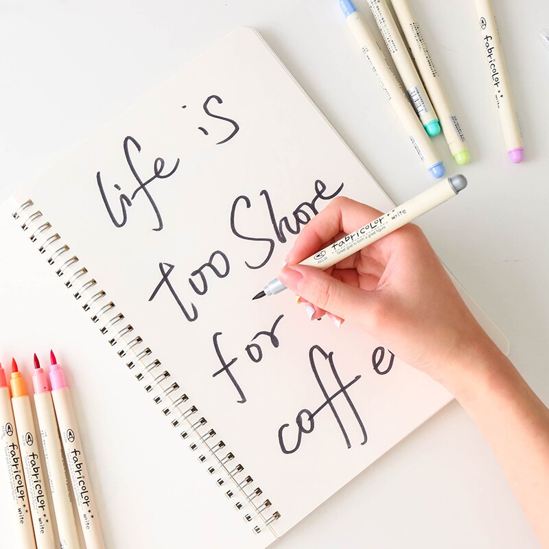 10 stk myke pensel fargemarkører sett til tegning bokstaver kalligrafi maling brevpapir skole hjem diy kunst forsyninger  a6805