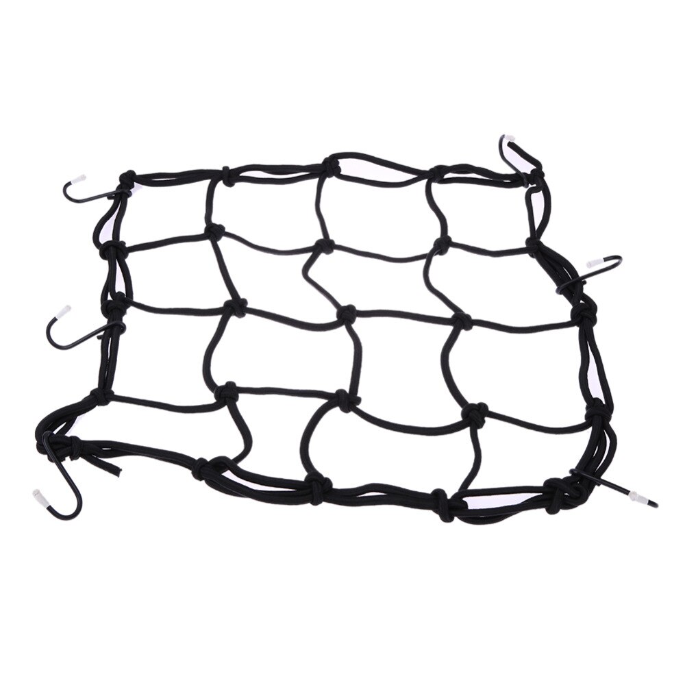 Biltilbehør motorcykel cykelhjelm holder 6 kroge hold nede 30 x 30cm mesh nettaske bagage last mesh net auto bil styling