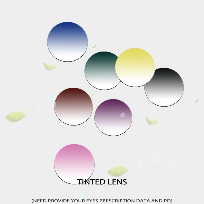 MR-8 Super Tough 1.56 1.61 1.67 Tinted Gradient Lens Dyeing Color Optical Lenses Prescription Sunglasses Myopia Sun Glasses Dye