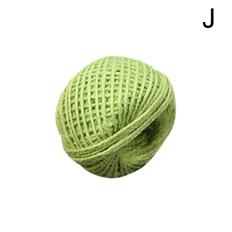 Kleurrijke Jute Twine Linnen Touw String Verpakking Wikkelen Lint 50M Arts Ambachten Diy Geschenkdoos String Cord Wedding Tags decor: 10