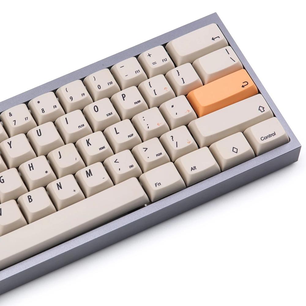 XDA Yellow keycaps PBT Due-subbed 75 key for mx mechanical keyboard fit TADA68 GK64 Porker GH60 DZ60
