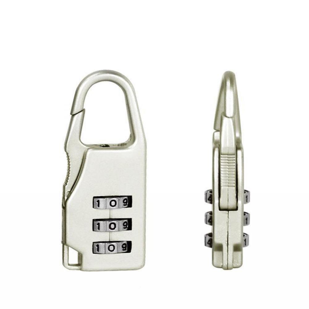 Mini 3 Digit Dial Resettable Combination Travel Luggage Suitcase Lock Padlock Backpack password lock contraseña: Gold