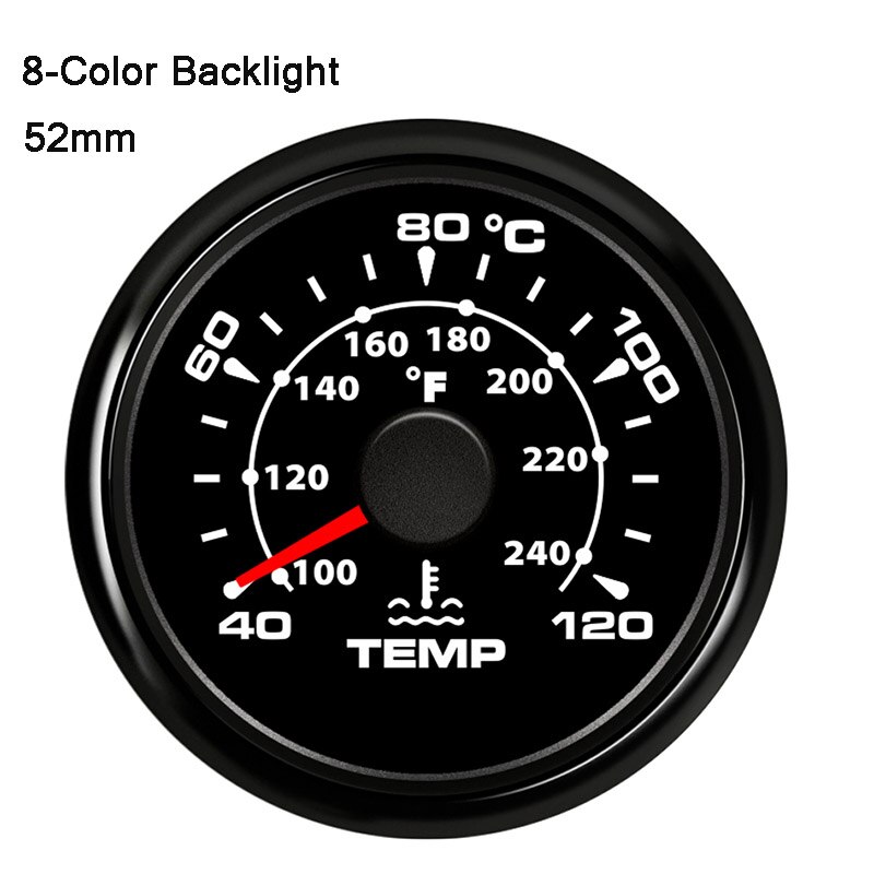 Digital Temperature Gauge For Car Thermometer 52 MM round mini Water temp Meter Indicator Car Boat With Back light Turbo Boost: BN