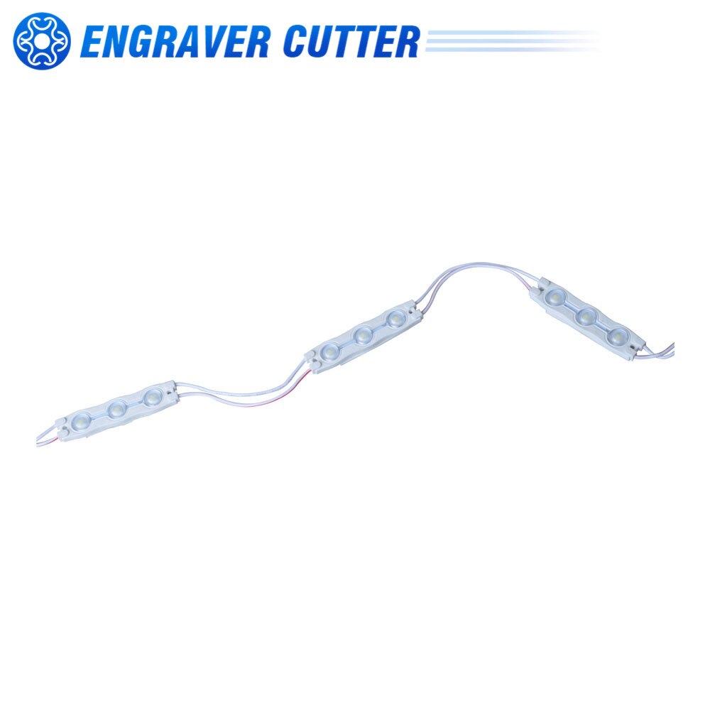 5pcs White SMD 2835 Waterproof LED Module (3 LED Chips with Optical Lens, 0.72W, L70 x W16 x H7mm For Signs