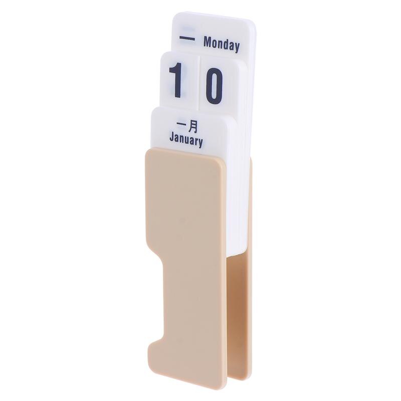 Plastic Desktop Calendar Manual Adjustable Perpetual Calendar