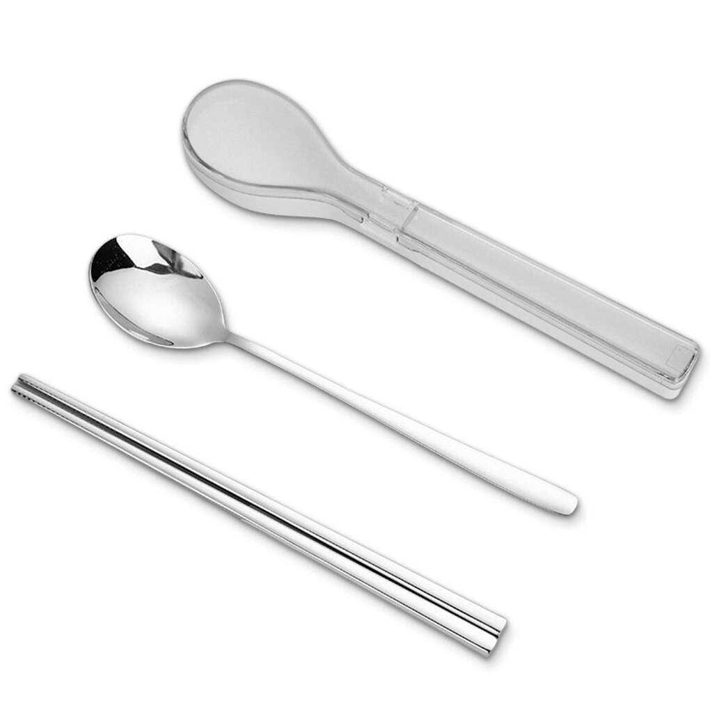 Cutlery Set Flatware Utensils Set 304 Stainless Steel Spoon and Chopsticks Sets for Camp, Picnic Family Gatherings Home Kitchen: 03