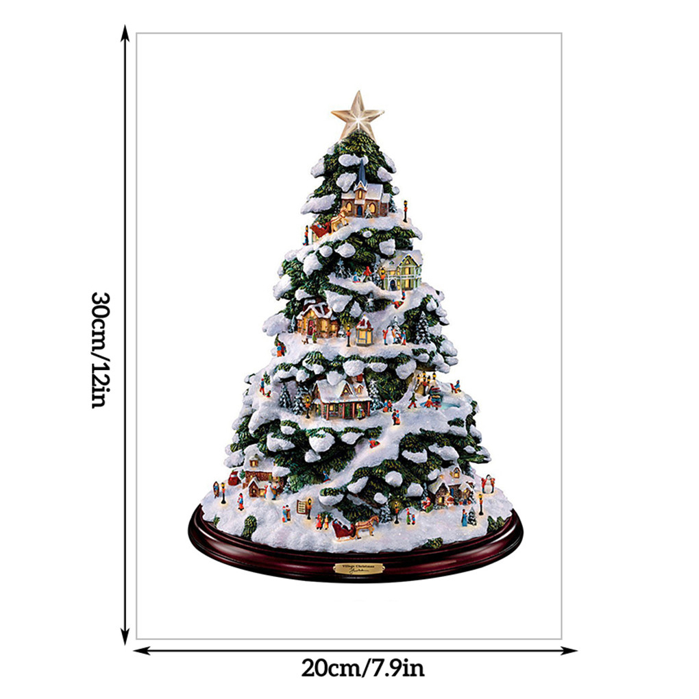 Christmas Window Sticker PVC Waterproof Wallpaper Decorative Santa Claus Sticker Home Shop Office Christmas Decoration stickers: 2