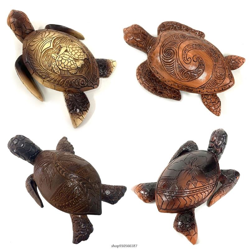 Carving Turtleback Turtle Shape Garden Statue Ornament Courtyard Sculpture Decoration Gardening Outdoor Decor