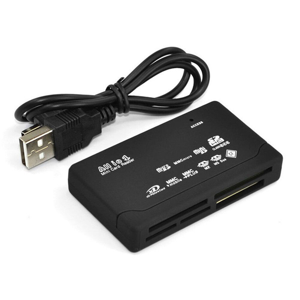 Lecteur de cartes USB 2.0, adaptateur SD, avec support TF et CF, SD, Mini, SDHC, MMC, MS, XD