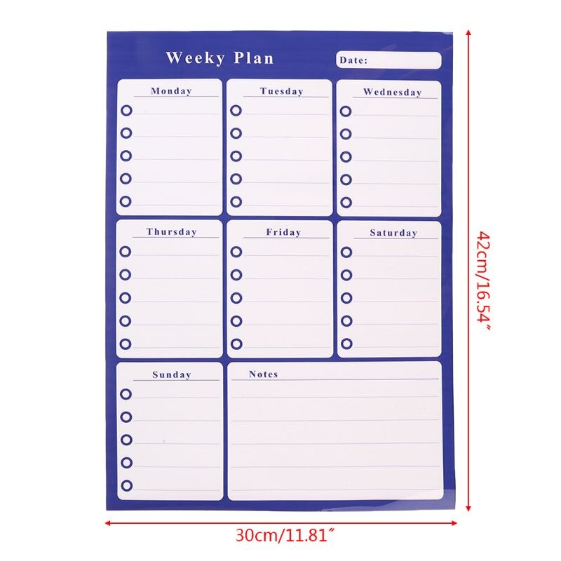 A3 Wekelijkse Planner Zachte Magnetische Whiteboard Magneten Tekening Message Board P9YA