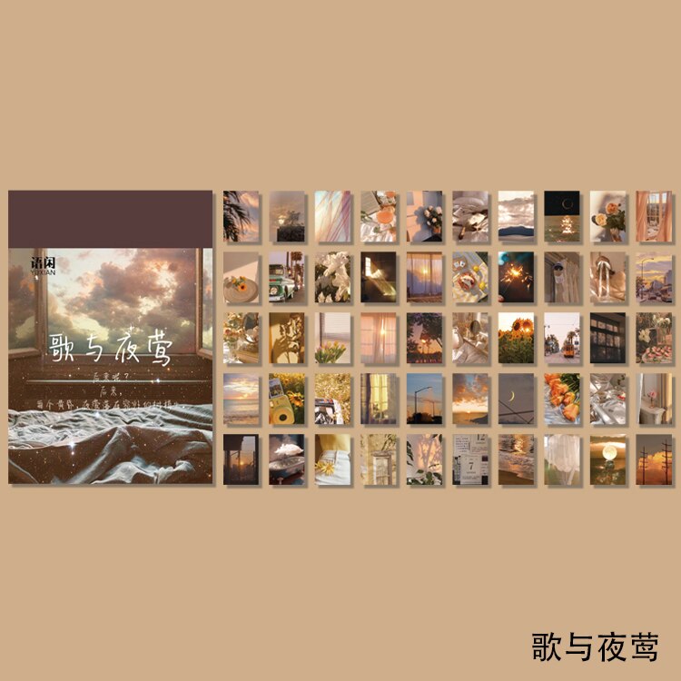 XINAHER 50 unids/set Mini libro rosa de papel Material de basura planificador Scrapbooking decorativo Vintage papel para manualidades DIY: B