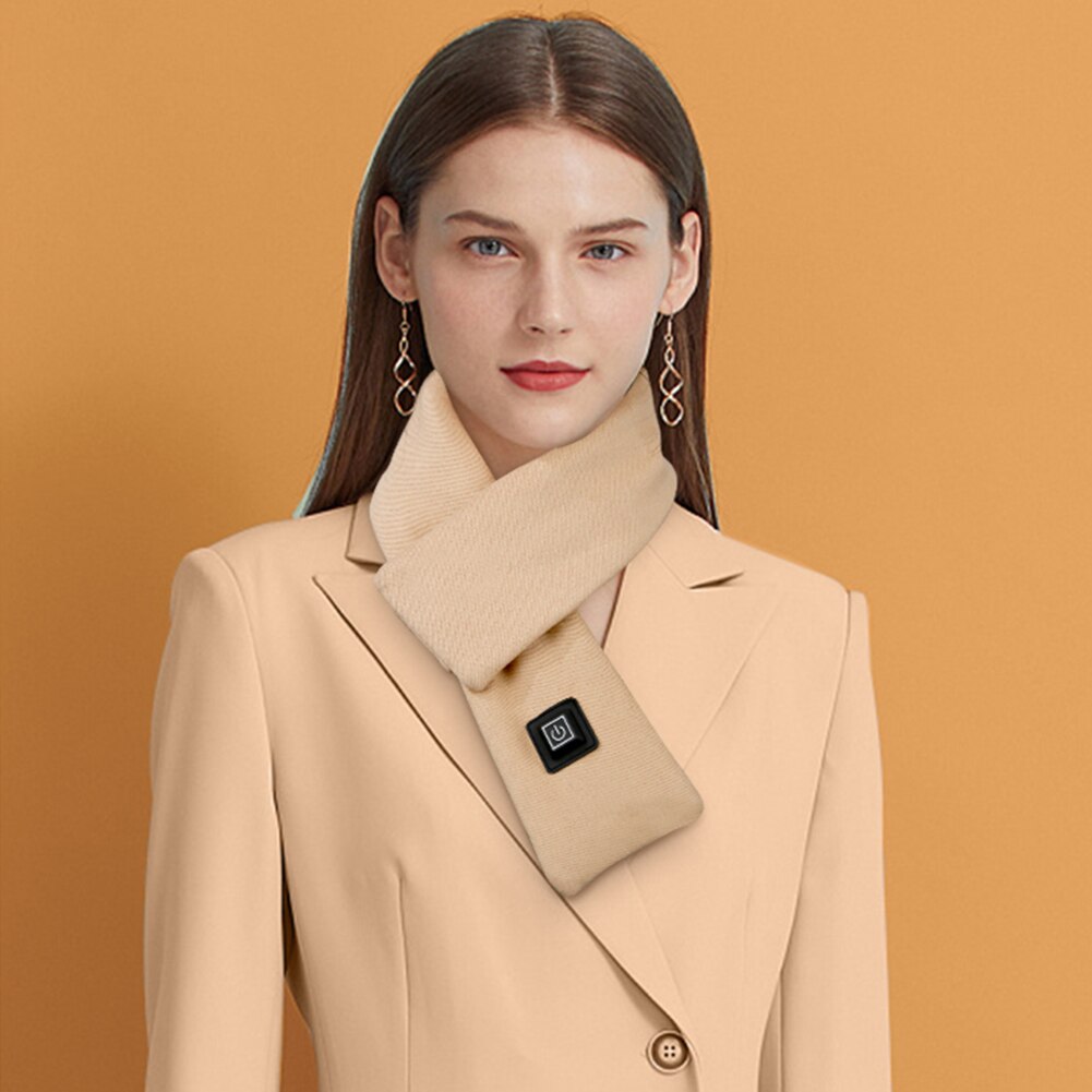 Cotton Smart Heating Scarf Cosy Neck Guard Electric Heated Collar Scarves Winter Scarf Heated Scarf Neckerchief Plush Collar