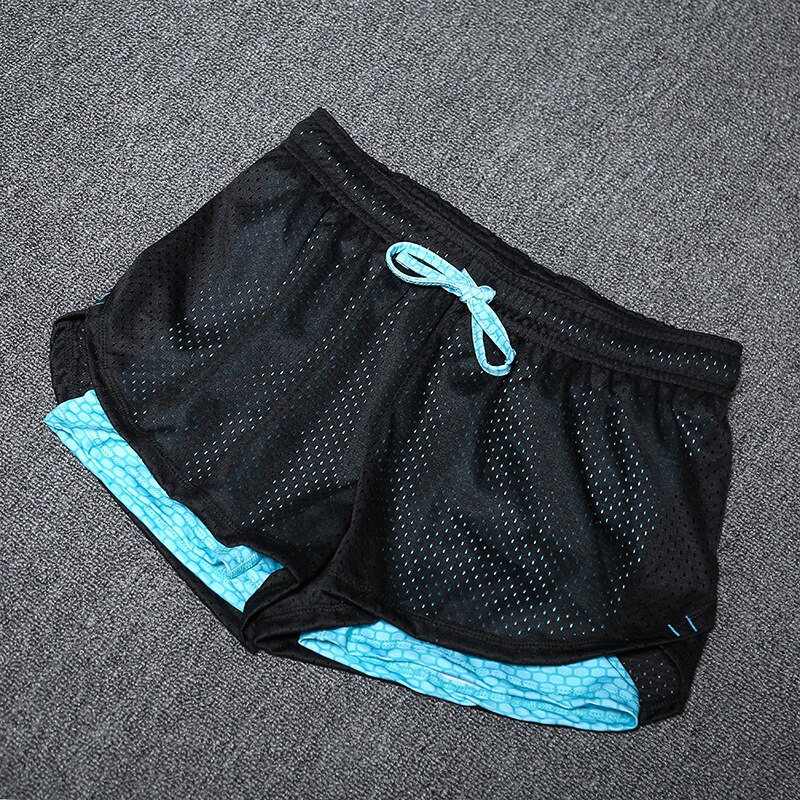 Summer Running Shorts Women 2 In 1 Marathon Quick Dry Workout Shorts Gym Sport Shorts Mesh Breathable Women Yoga Shorts