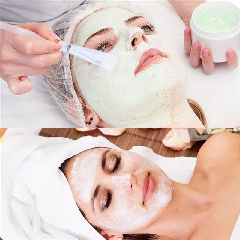 Brochas de cristal transparente para mascarilla Facial, pinceles de maquillaje suaves, aplicador para máscara Facial, 12 Uds.