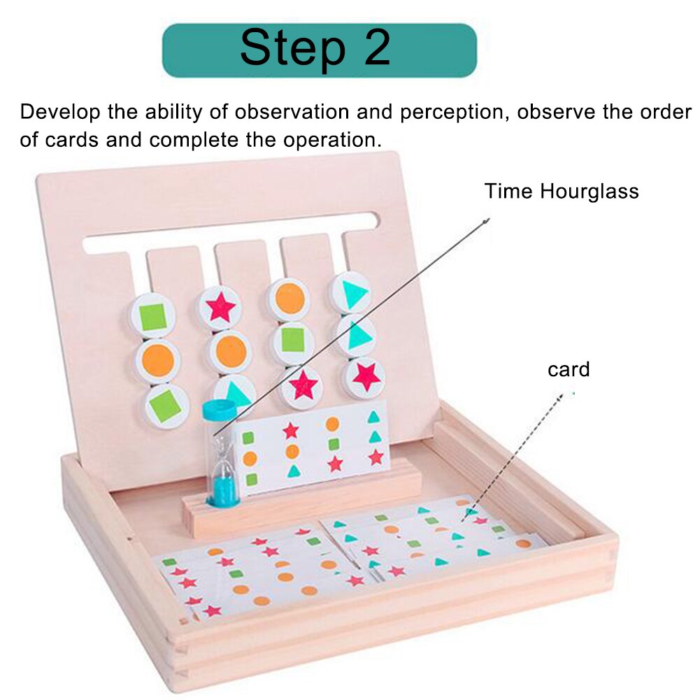 Houten Kleur Vorm Pairing Puzzels Activiteit Board Met Zandloper Onderwijs Speelgoed Kids Educatief Speelgoed Voor Kinderen