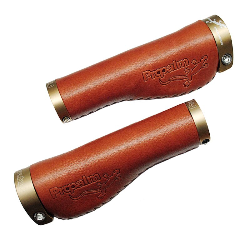 Fiets Grip Vintage Lederen Vlees Bal Vervormd Grip Comfortabele Fiets Accessoires Fiets Mountainbike Lederen Grip: Brown