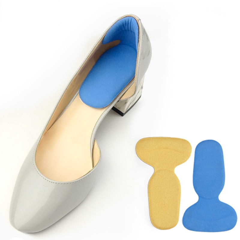 1 pair Gel Foot Care Orthopedic Insole Brand T-Shape Silicone Non Slip Cushion Foot Heel Protector Liner Shoe Insole Pads