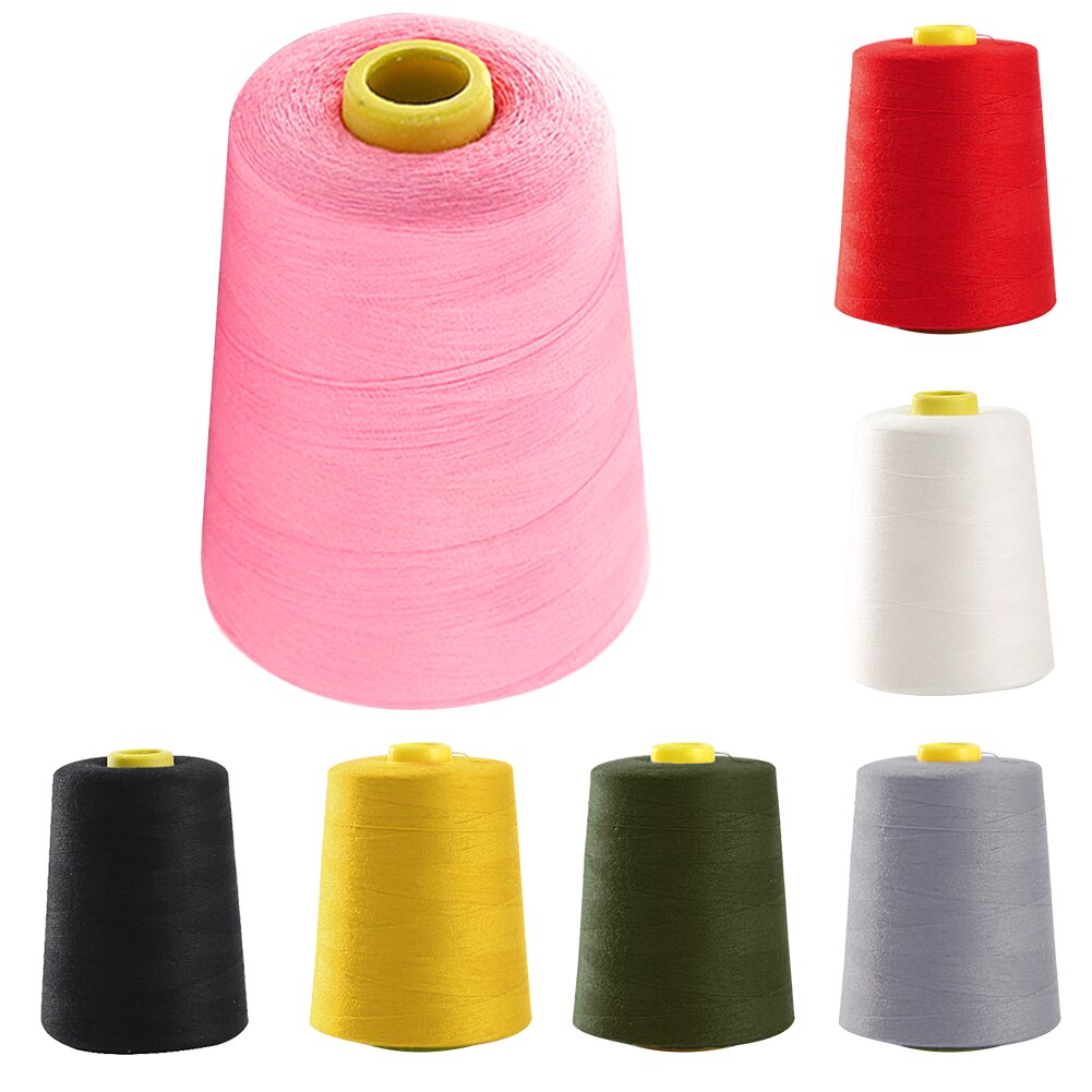 Fil Polyester Pour Surjeteuse - Cônes De 4544 M - Blanc Et Noir - Épaisseur 40/2
