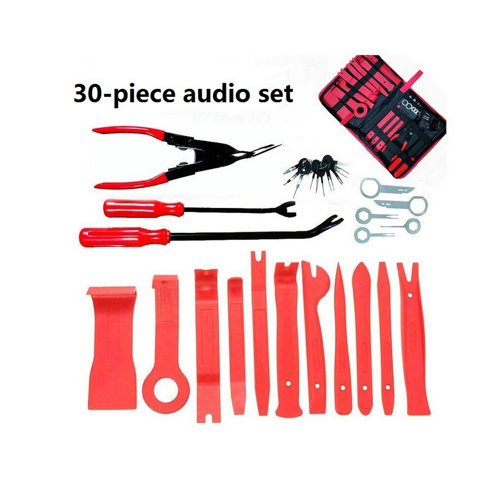38/35/30/19PCS Car Disassembly Tool Interior Kit Audio Removal Trim Panel Instrument Panel Pry Door Clip Radio Car Repair Tool: 30Pcs