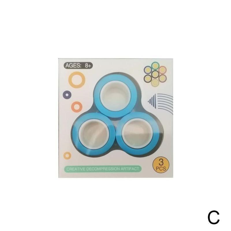 Anti-betonen Magnetische Ringe Dekompression spielzeug Magnetische Werkzeuge Entpacken Armbinde Spielzeug Armbinde Magie Ring Magnetische Requisiten Ring Rin S9J0: C