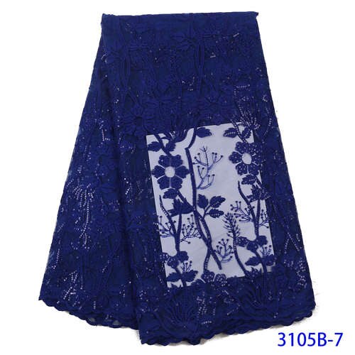 Franske pailletter blondestof kvinder brudekjole afrikansk blondestof blonde afrikansk tyl blondestof  ya3105b-5: Billede 7