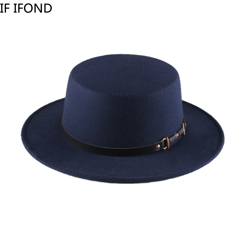 årgang avlet randen fedora lue vinter høst imitasjon ull kvinner jazz hatt runde bowler hattemaker