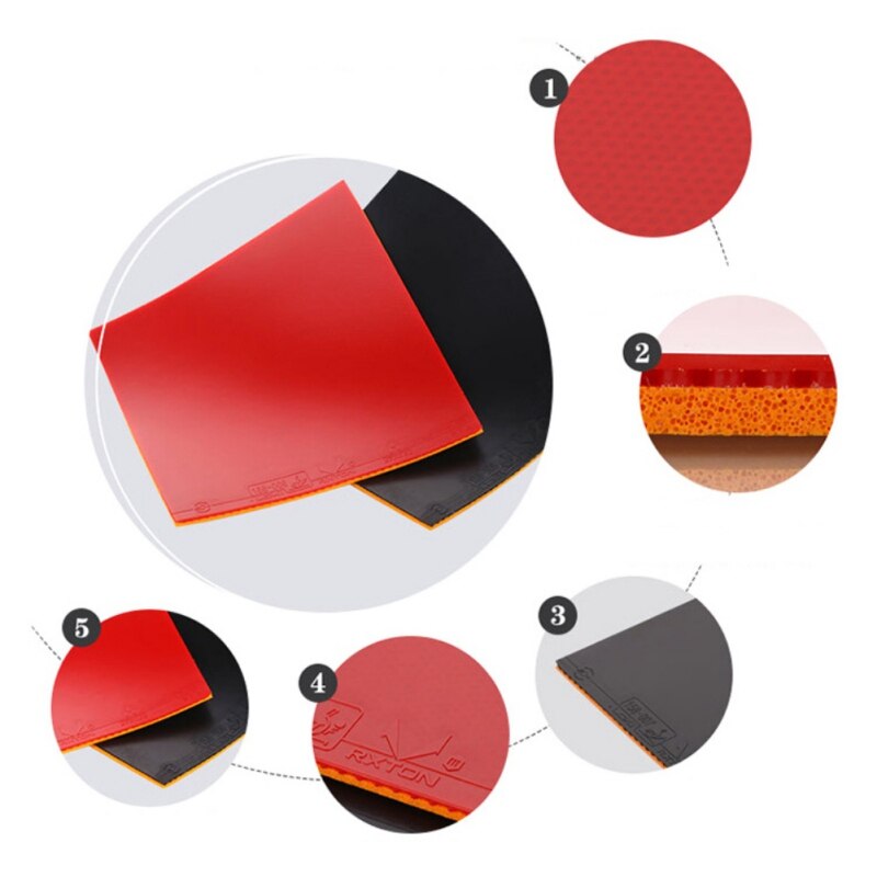 1 pcs Red/Black Ping Pong Rubber Table Tennis Rubber Table Tennis Bat Replacement Rubbers Sheet Rubber For Table Tennis