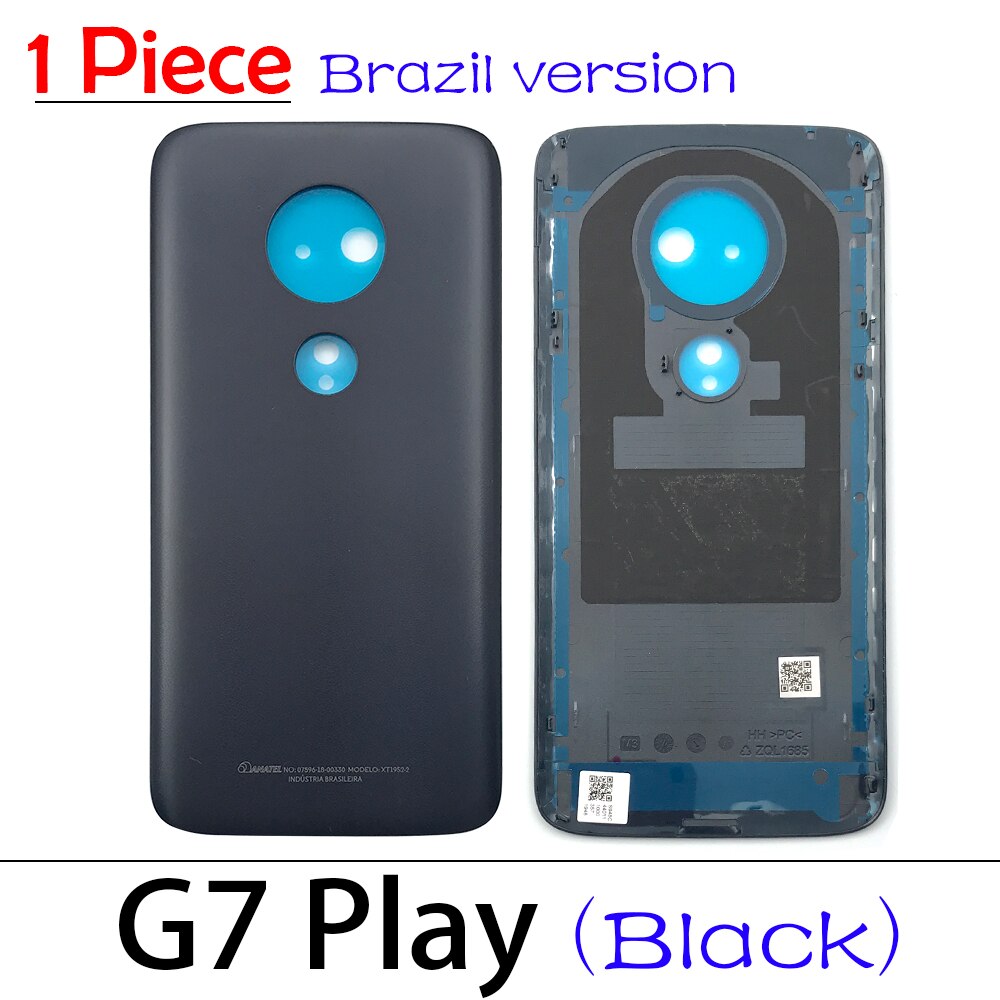Back Battery Cover door sticker Adhesive glue tape For Motorola Moto G7 Power / G7 Plus / G8 Play / G8 Plus/ X4: G7 Play black
