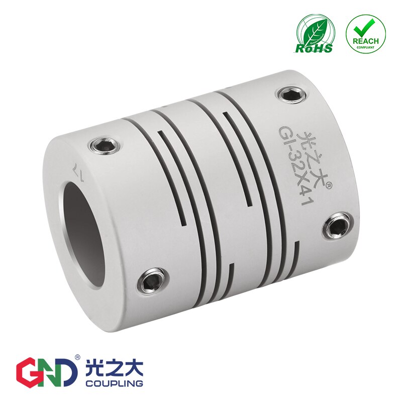 Acoplamiento de eje flexible GND GI D28.5 L38, motor eléctrico de aluminio, stepmotor, acoplador de línea paralela, accesorios, setscrew series