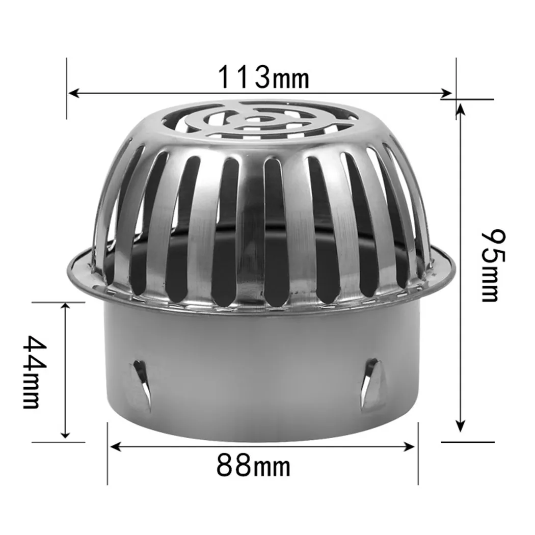 Stainless Steel Floor Drain 304 Rooftop Floor Drain Rooftop Cover Plug-in Convex Balcony Floor Drain Anti-clogging Drainage: PURPLE