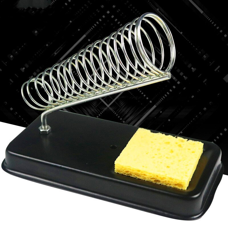 Elektrische Soldeerbout Standhouder Kleine Met Soldeer Spons Metal Ondersteuning Station Generieke Hoge Temperatuur Weerstand