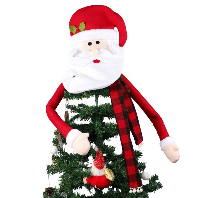 Kerstboom Top Ster Kerstman, Kerstboom Top Decoratie, Hoed Decoratie, Kerstman Kleding Sjaal