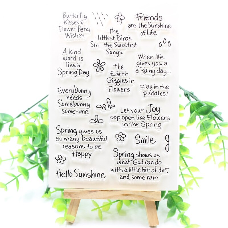 Zfparty zin transparante siliconen stempel/zegel voor doe-het-zelf scrapbooking/fotoalbum decoratieve kaart maken