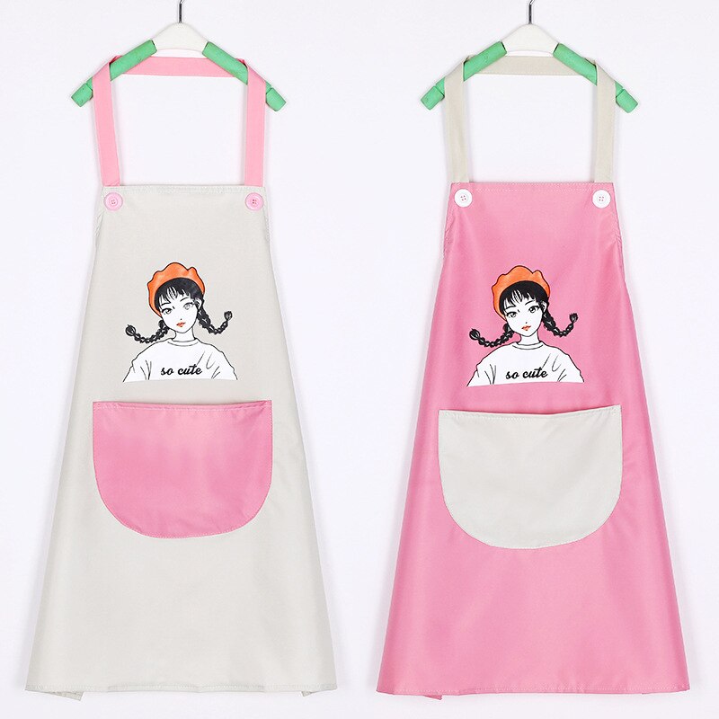 Apron Cooking Kitchen Waterproof Aprons Chef Apron with Pockets for Home Restaurant Garden BBQ Coffee House Apron YU-Hom