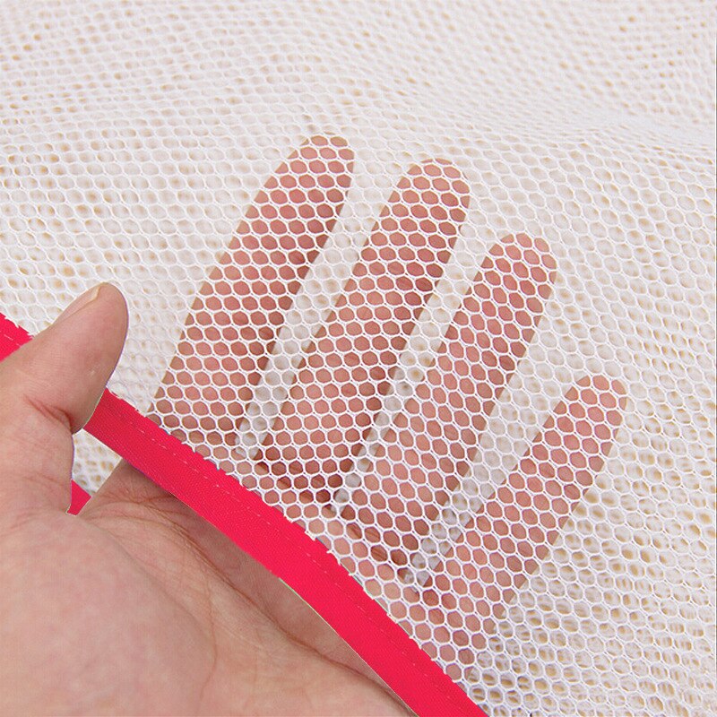 Drying Net Windproof Drying Rack Fine Mesh Print Multifunctional Pillow Toys Sun Underwear Drying Pillow Net Bag Hanging Rack: Red