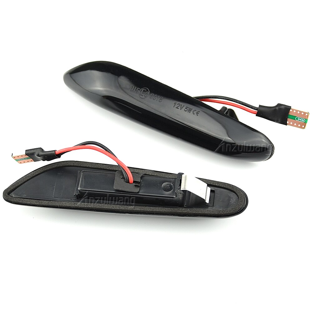 Dynamique Fluide Séquentiel LED feu De Position Latéral lampe Clair pour BMW E46 E60 E61 E81 E82 E83 E84 E87 E90 E91 E92 E93: Socket 1 Black