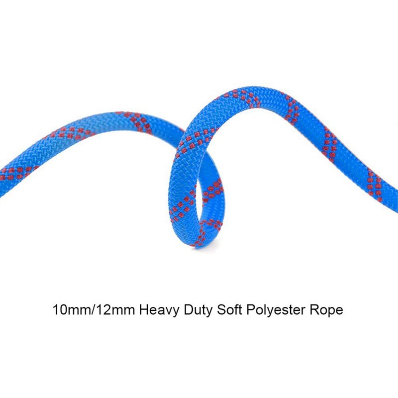 1x Climbing Rope Home Fire Emergency Escape Rope Multifunctional & 1 Pair Climbing Carabiner