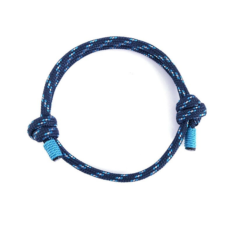 Tobillera para verano para hombres y mujeres, pulsera deportiva de supervivencia de cuerda de , trenzada, colorida, con envoltura de la suerte: Colorful-1