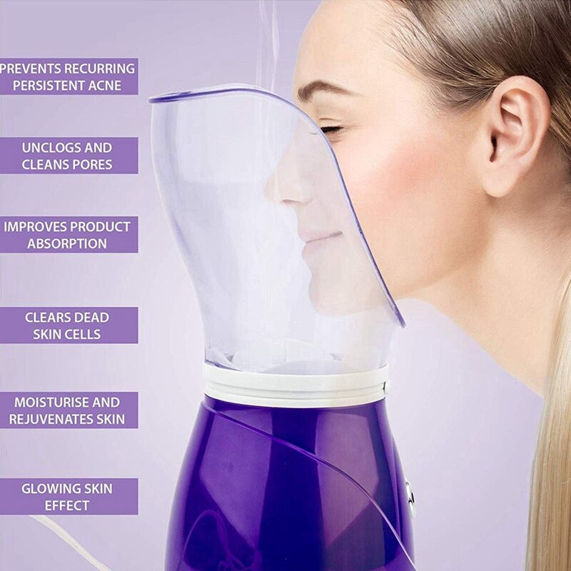 Facial Steamer Professionele Stoom Inhalator Facial Sauna Spa Voor Gezichtsmasker Moisturizer - Sinus Met Aromatherapie Eu Plug