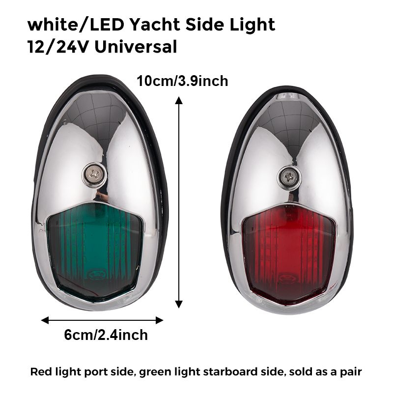 Ship navigation light LED side and left side light Yacht side light Sailing light for boats channel light side light signal ligh: green