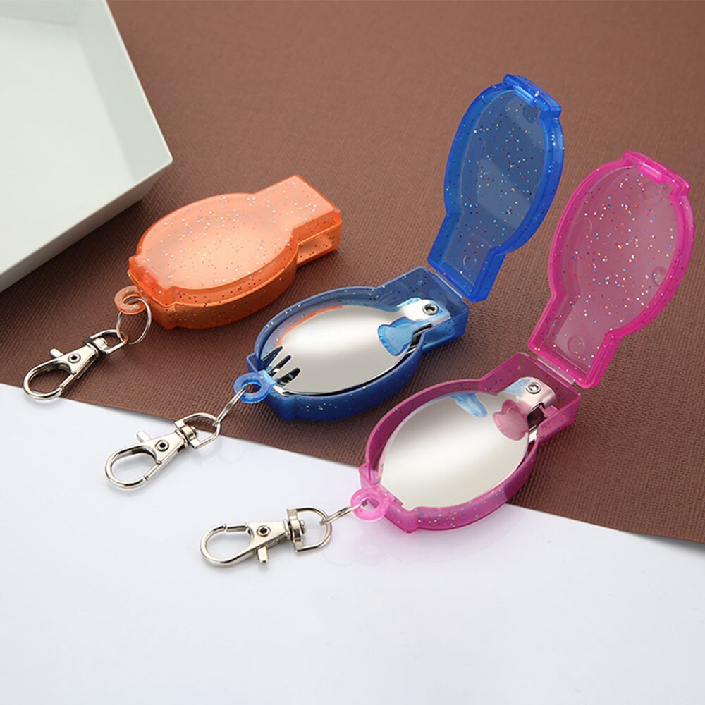 Stainless Pocket Spoon Fork Spork Foldable Camp Travel Party Picnic Cooking Camping Outdoor Tableware Kitchen Accessories