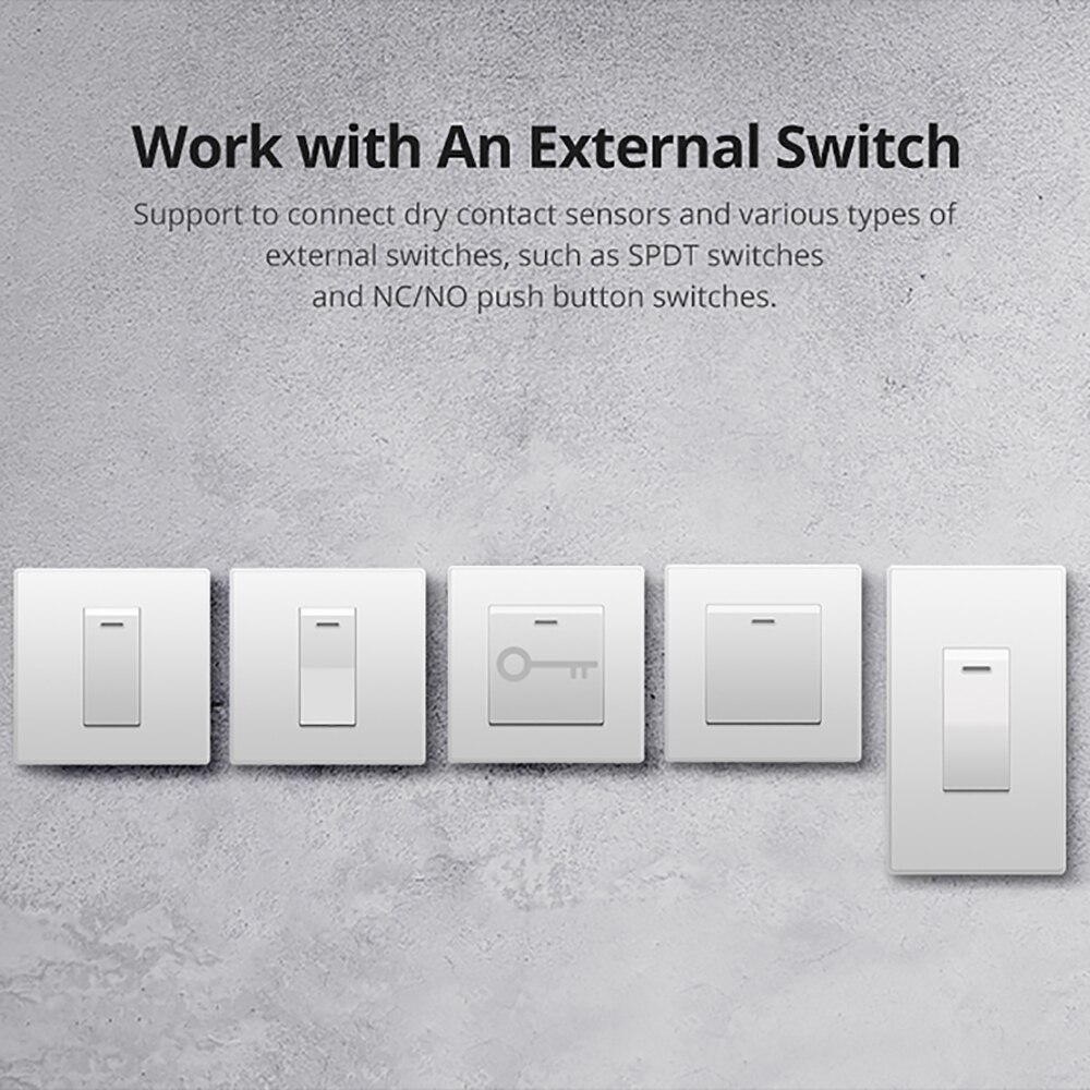 SONOFF MINIR2 Two-way DIY Smart Switch(MINI Upgrade) WiFi Switch Programmable Light Switch Timer Support SPDT/Rocker Switches