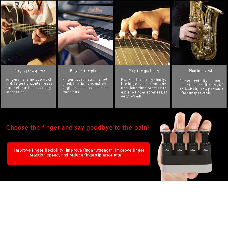 Professionelle Aroma Hand Finger Trainer Anzug für Musical Instrumente Klettern Enthusiasten Hand Griff Trainer für Bass Klavier