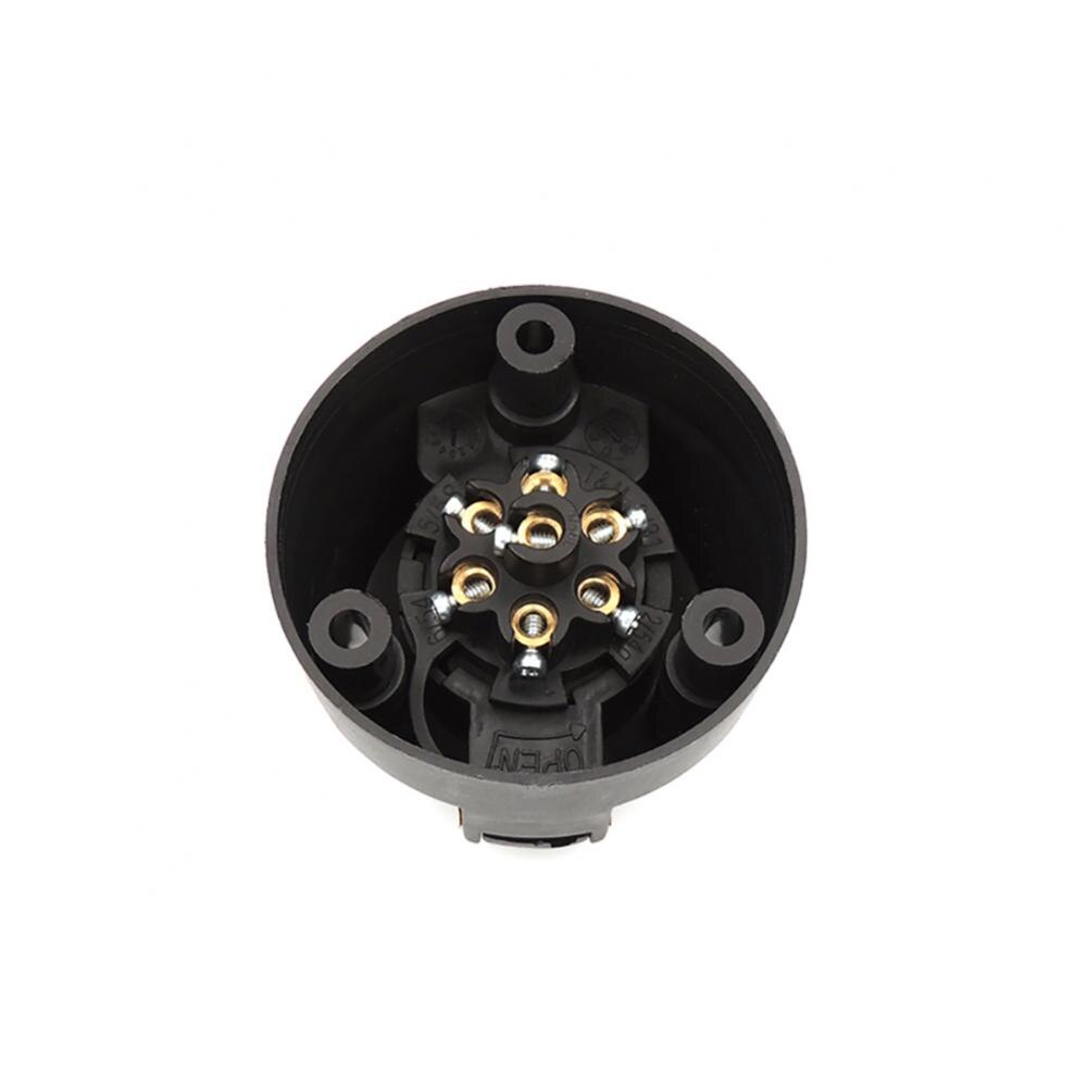 45% Sales! 12V Round 7 Pin Waterproof Plug Adapter Tow Bar Electrical Trailer Truck Socket