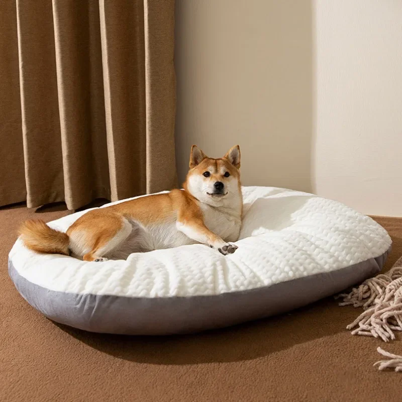 Huisdier Bedmat - Ademend Koraal Fleece - Wasbaar Kussen voor Middelgrote Grote Honden Katten