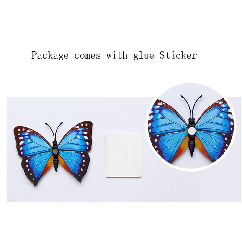 3D Vlinder Magneet Muur Sticker 12 Stuks Multicolor Dubbele Laag Vleugels Creatieve Butterflie Woondecoratie Accessoires 3D Stickers