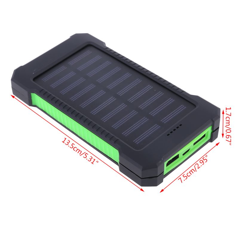 LED Dual USB Ports Solar Panel Power Bank Case Concise and vogue style Charger DIY Kits Box For Samsung 18#820