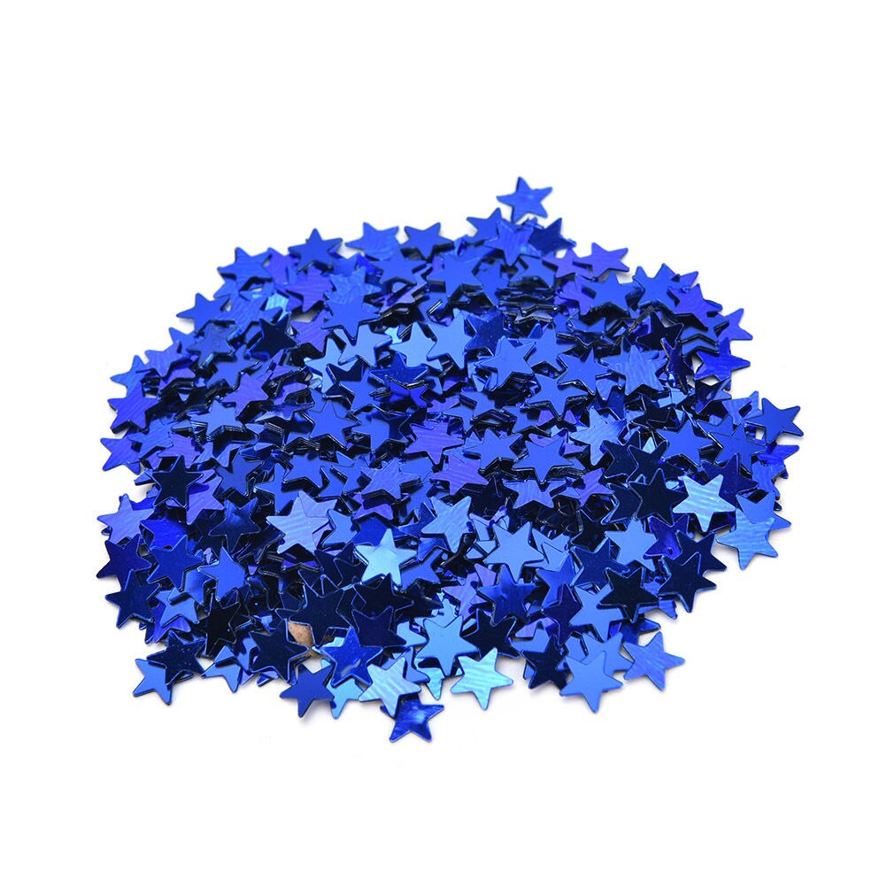 6mm/10mm Stars Table Confetti Sprinkles Sparkle Blue Gold Silver Green Metallic Stars Supply Birthday Party Wedding Decoration: Blue / 6mm