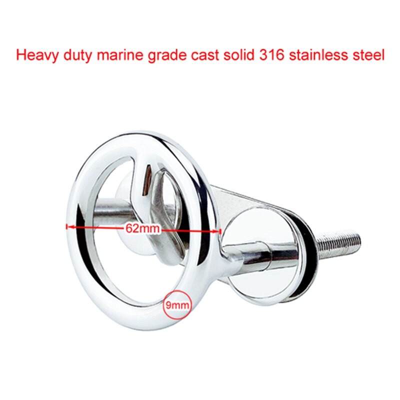 2Pcs 316 Stainless Steel Boat Water Ski Tow Hook Eye Transom Mount Boat Marine Yacht Water Sports Accessories